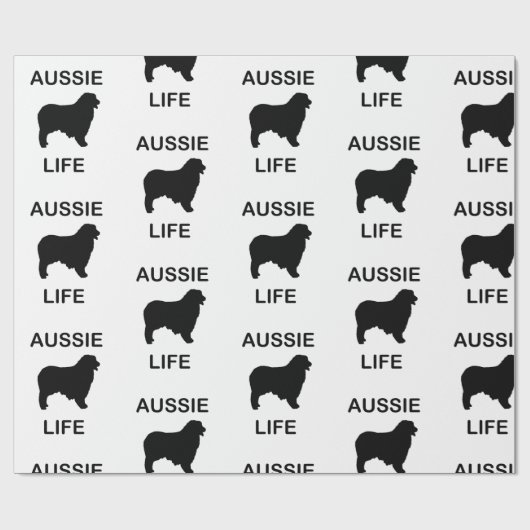 australische herder aussie life cadeaupapier (Vlak)