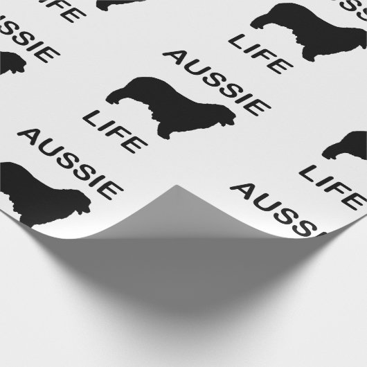 australische herder aussie life cadeaupapier (Hoek)