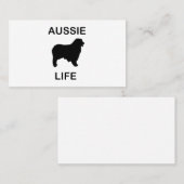 australische herder aussie life visitekaartje (Voorkant / Achterkant)