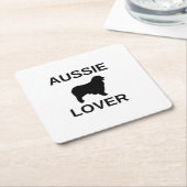 australische herder aussie lover kartonnen onderzetters (Schuin)