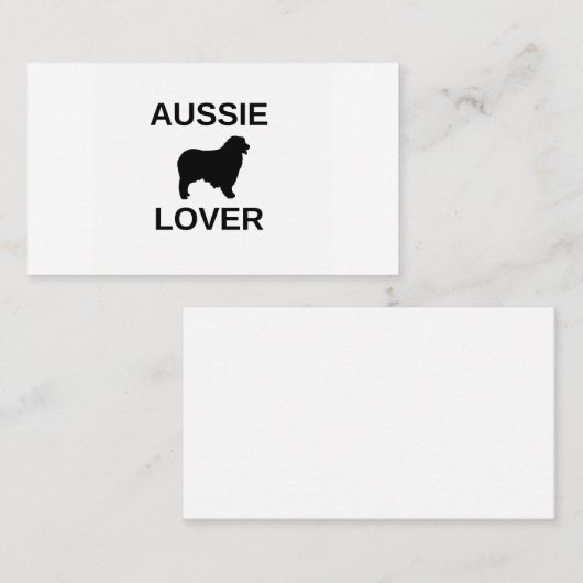 australische herder aussie lover visitekaartje (Voorkant / Achterkant)