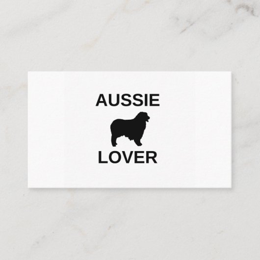 australische herder aussie lover visitekaartje (Voorkant)