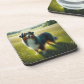 Australische Herder Bier Onderzetter (Linkerzijde)