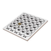 Australische Herder bij de Schapen Tegeltje (Zijkant)