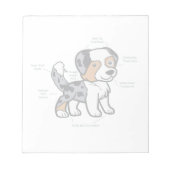 Australische Herder Blue Merle Grappige Anatomie Notitieblok (Voorkant)