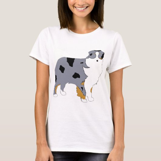 Australische herder blue merle silo t-shirt (Voorkant)