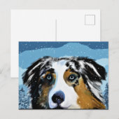 Australische herder briefkaart (Voorkant / Achterkant)