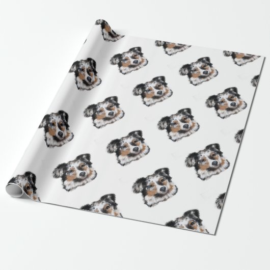 Australische Herder Cadeaupapier (Uitgerold)