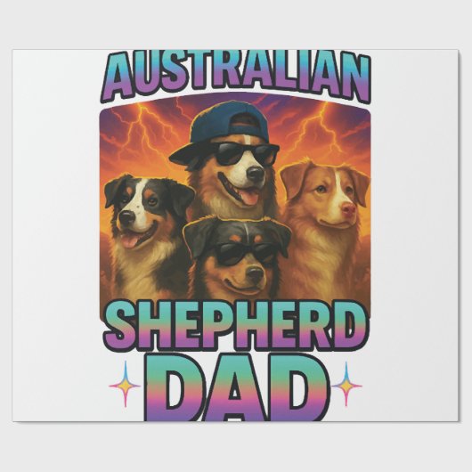 Australische herder cadeaupapier (Vlak)