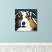 AUSTRALISCHE HERDER CANVAS AFDRUK (Insitu (Houten vloer))