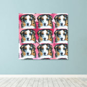 Australische Herder Canvas Afdruk (Insitu (Houten vloer))
