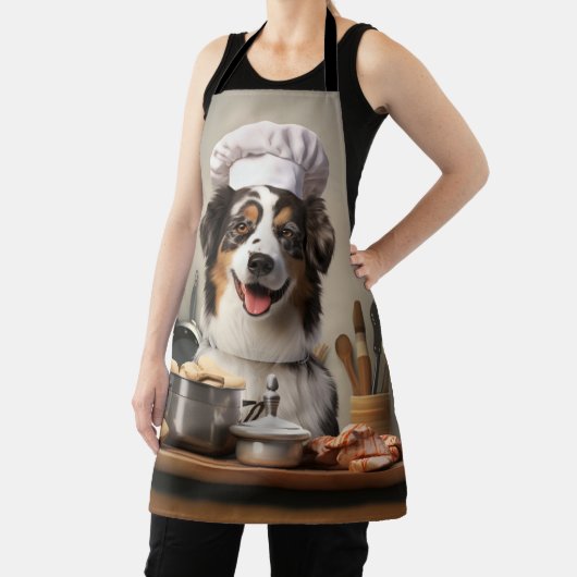 Australische herder chef-kok Aussie hond Schort (Insitu)