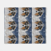 Australische Herder Fleece Deken (Voorkant (Horizontaal))