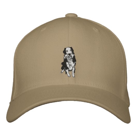 Australische herder geborduurde pet (Voorkant)