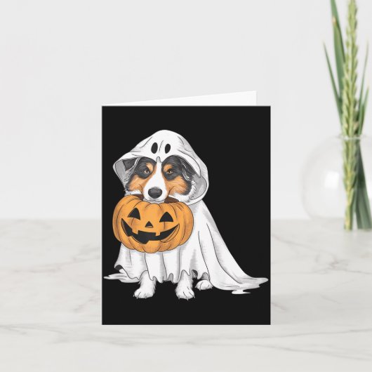 Australische Herder Geest Hond Halloween Kaart (Voorkant)