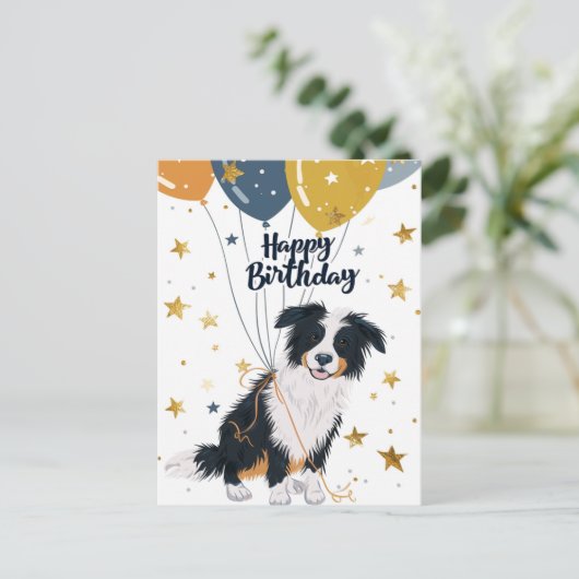 Australische herder Gelukkige verjaardag Briefkaart (Staand voorkant)