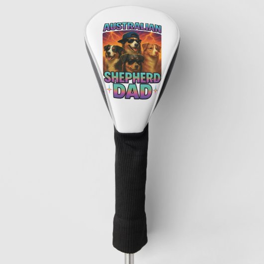 Australische herder golfheadcover (Voorkant)