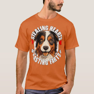 Australische herder grappig aussie stelen harten B T-shirt
