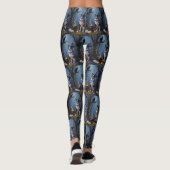 Australische herder grillige Halloween schilderij Leggings (Achterkant)
