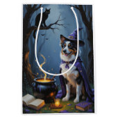 Australische herder grillige Halloween schilderij Medium Cadeauzakje (Voorkant)