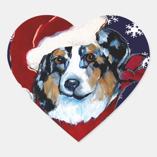 AUSTRALISCHE HERDER HART STICKER (Voorkant)