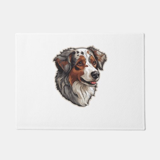 Australische herder Hond 1 Deurmat (Voorkant)