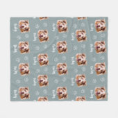 Australische herder hond, aangepaste foto en naam, fleece deken (Voorkant (Horizontaal))