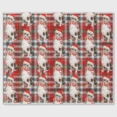 Australische Herder Hond en Plaid Kerstmis Cadeaupapier (Vlak)