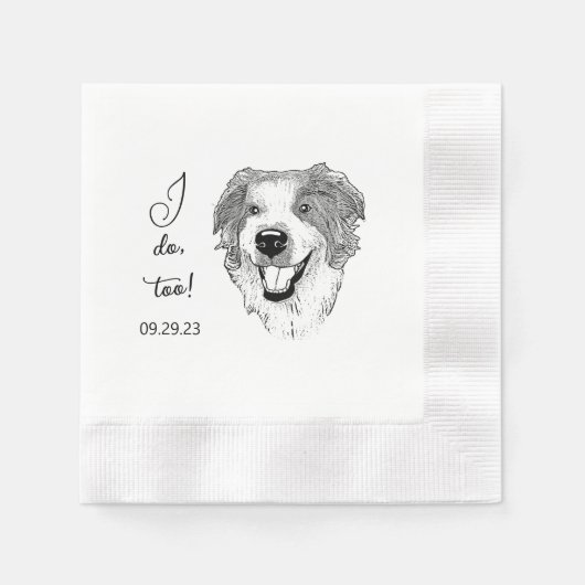 Australische herder hond gepersonaliseerd ik doe o servet (Voorkant)