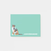 Australische herder hond gepersonaliseerd post-it® notes (Voorkant)