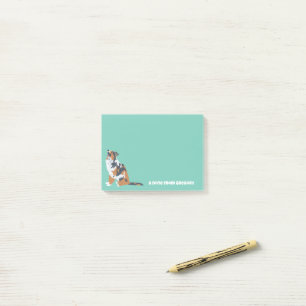 Australische herder hond gepersonaliseerd post-it® notes