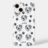 Australische herder hond gepersonaliseerde hand te Case-Mate iPhone case (Achterkant)