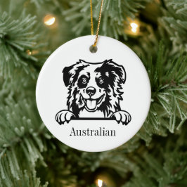 Australische Herder hond Gepersonaliseerde Huisdie Keramisch Ornament