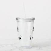 Australische herder hond gepersonaliseerde tekenin acryl drinkbeker (Links)