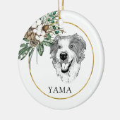 Australische herder hond hand tekening gepersonali keramisch ornament (Links)