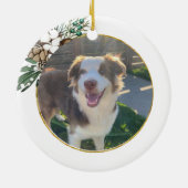 Australische herder hond hand tekening gepersonali keramisch ornament (Achterkant)