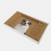 Australische herder hond huis regels, als het gebr deurmat (Schuin)