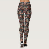Australische Herder Hond Kerstfeest Leggings (Achterkant)