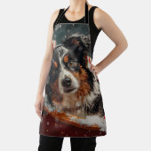 Australische Herder Hond Kerstfeest Schort (Insitu)