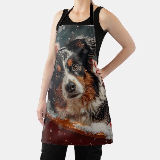 Australische Herder Hond Kerstfeest Schort (Insitu)