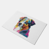 Australische Herder Hond Kleurrijk 5 Deurmat (Schuin)