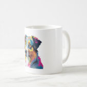 Australische Herder Hond Kleurrijk 5 Koffiemok (Voorkant rechts)