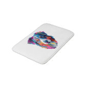 Australische herder hond kleurrijk badmat (Gekanteld)