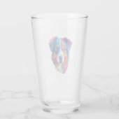 Australische herder hond kleurrijk glas (Achterkant)