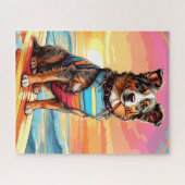 Australische Herder hond Legpuzzel (Horizontaal)