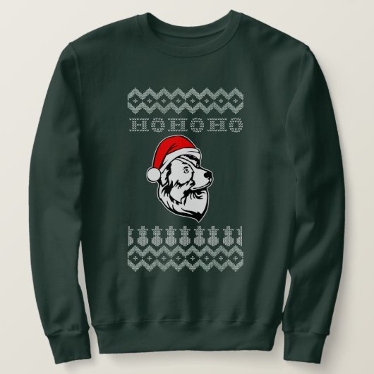 Australische herder hond lelijke kerst ho ho ho ho trui (Design voorkant)