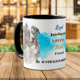 Australische herder hond loyale vriend mok
