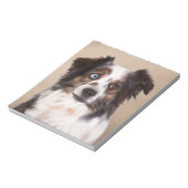 Australische herder hond olie schilderij kunst notitieblok (Linkerzijde)