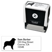 Australische Herder Hond Silhouet Retouradres Zelfinktende Stempel (In situ)