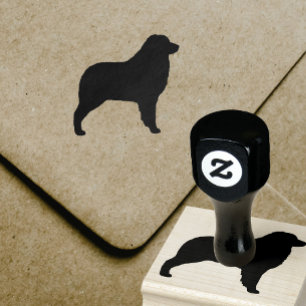 Australische Herder Hond Silhouet Rubber Stamp Rubberstempel